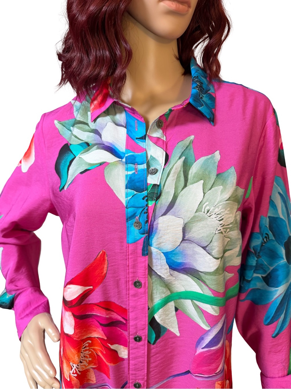 Anthropologie Maeve Sz S Pink Multi Floral Beach Cover-Up Dress (0786) - Picture 4 of 12